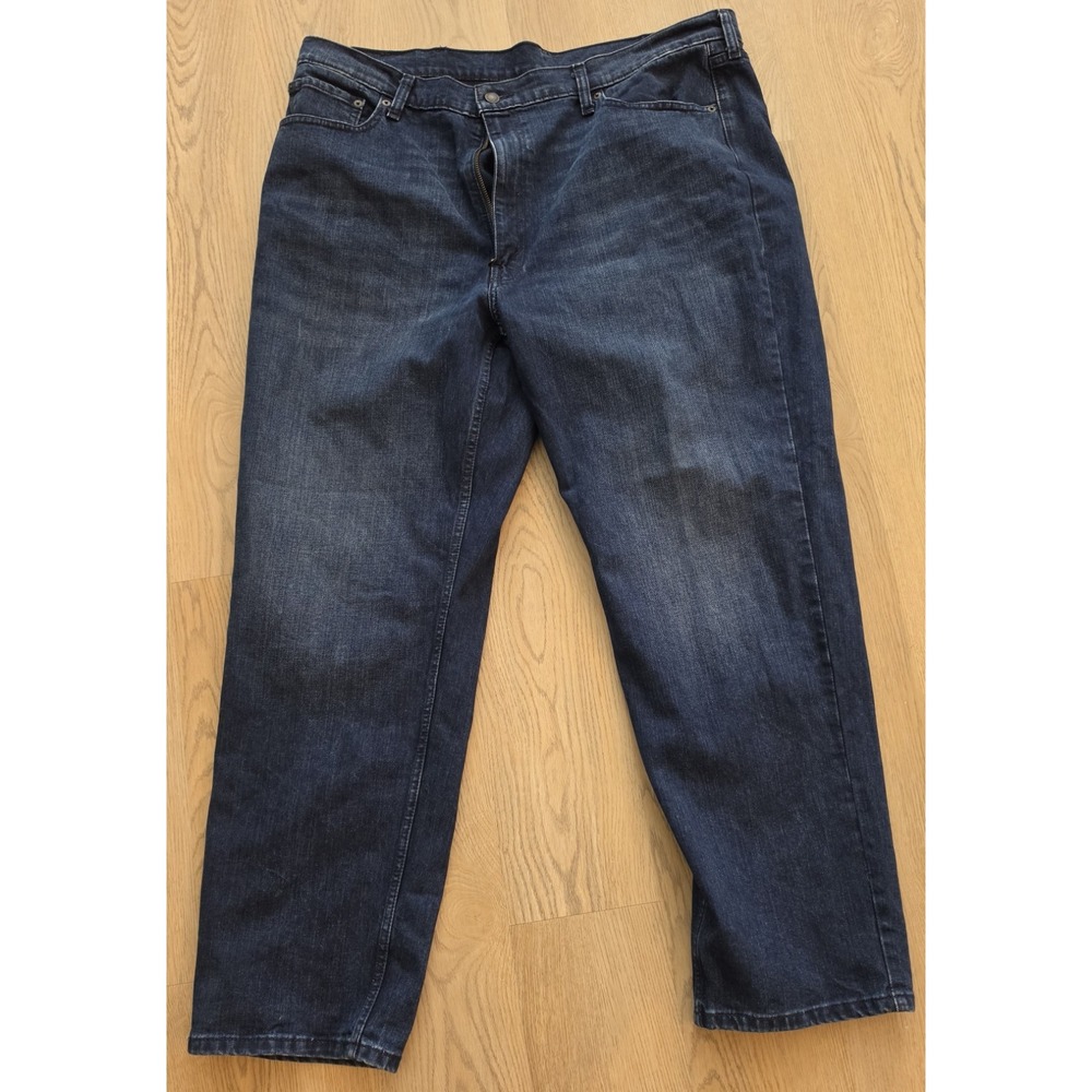 Levi's Relaxed Straight Jeans Dark Blue Denim Dark Wash Cotton Men's